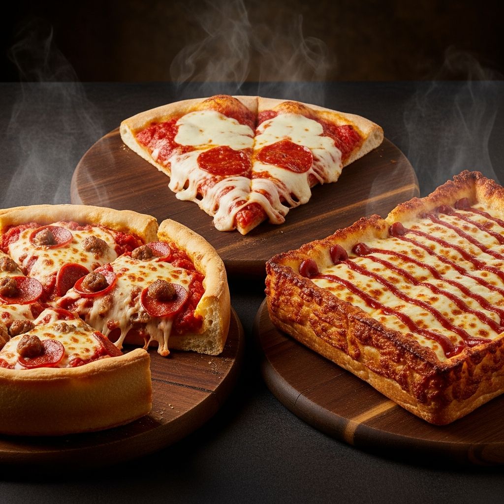 Discover the unique flavors, histories, and textures of New York, Chicago, and Detroit-style pizzas in this ultimate showdown of iconic American pies.