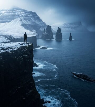 Explore the rugged cliffs and hidden villages of the Faroe Islands, immortalized as James Bond's dramatic lair in No Time to Die.