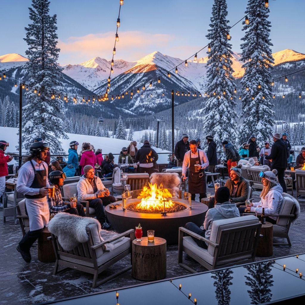 Discover the best spots in Colorado to unwind after skiing with drinks, music, food, and mountain vibes.