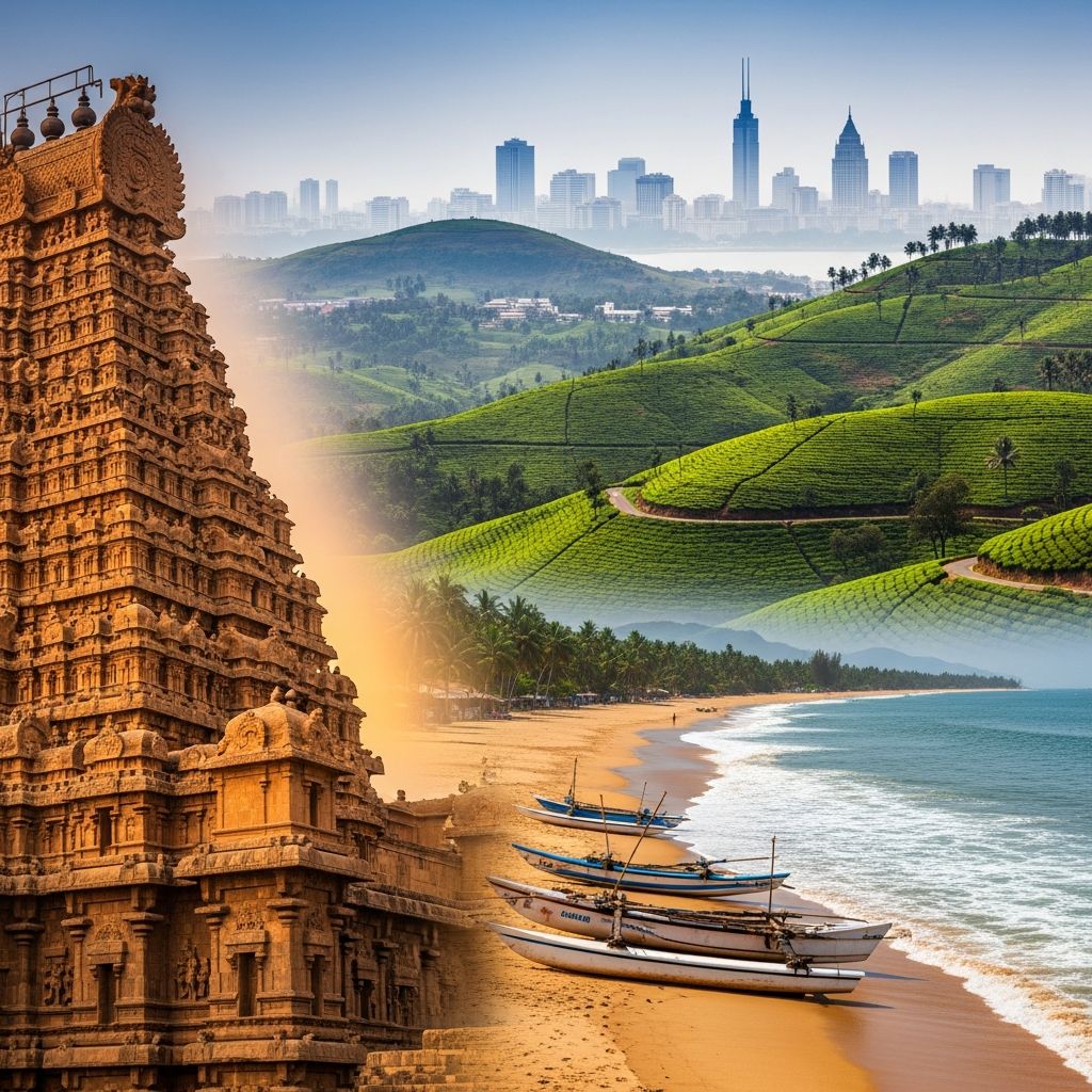 Explore ancient temples, pristine beaches, lush hill stations, and vibrant culture in India's southern gem, Tamil Nadu.