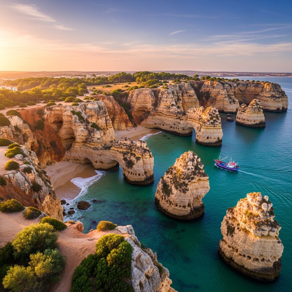 Explore Portugal's stunning southern coast: from dramatic cliffs and hidden caves to historic towns and vibrant beaches in the Algarve region.