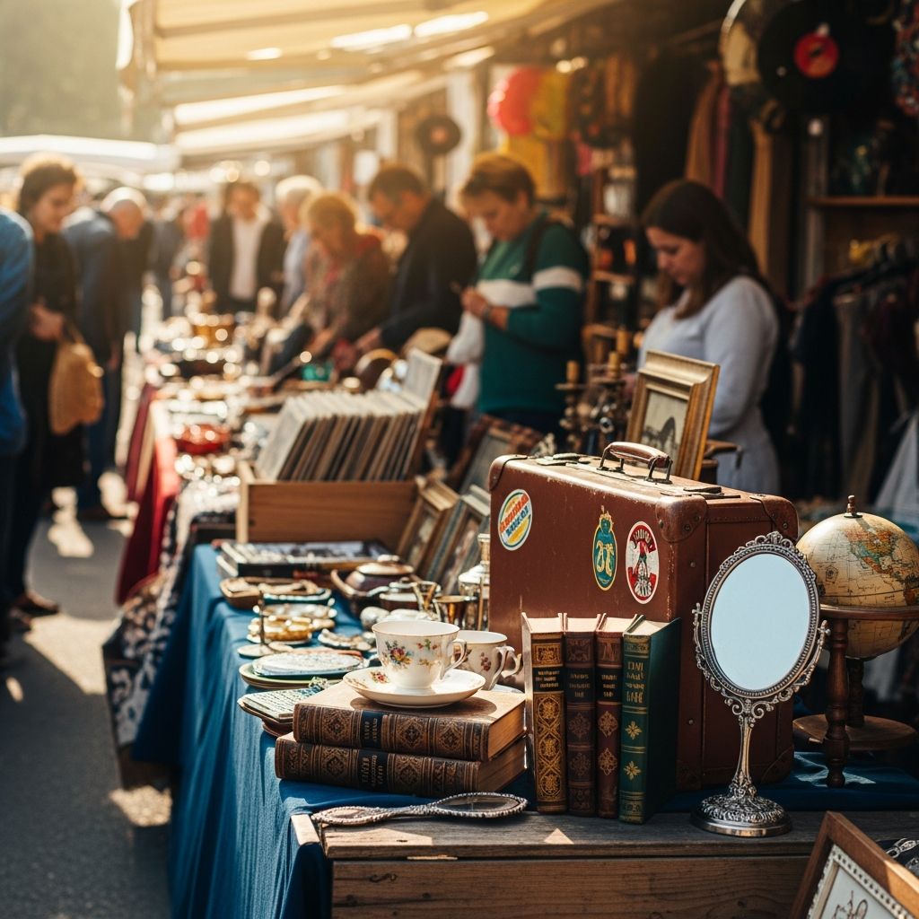 Explore hidden gems and bustling stalls across Europe for unique vintage treasures, antiques, and sustainable shopping adventures.
