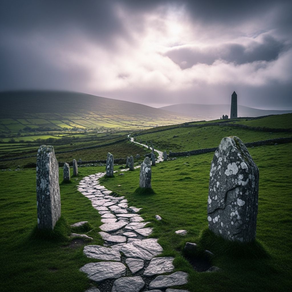 Embark on a captivating road trip through Ireland's prehistoric tombs, sacred hills, and medieval monastic wonders spanning 3000 years of history.