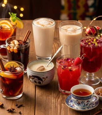 Discover warming punches, creamy elixirs, and sparkling toasts from global holiday traditions that capture the spirit of celebration.