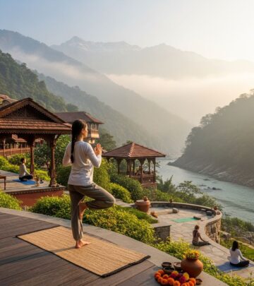 Discover transformative wellness journeys blending ancient Ayurveda and yoga in India's serene landscapes for mind-body rejuvenation.