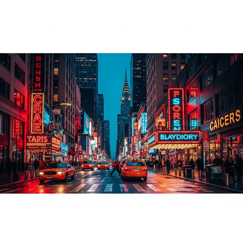 Discover the vibrant after-hours scene in New York City, from skyline rooftops to jazz dens and pulsating clubs.