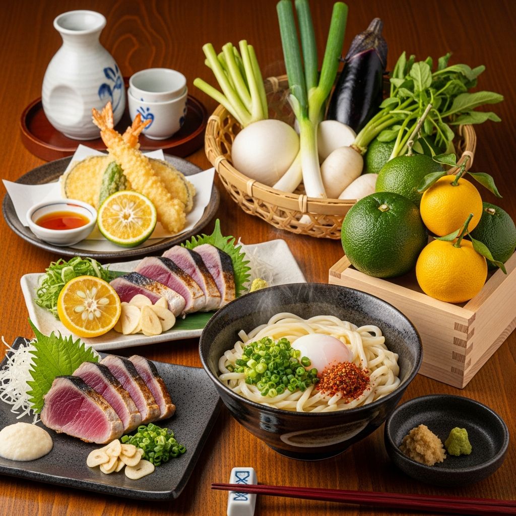 Discover the vibrant flavors, fresh seafood, and unique traditions of Shikoku's regional cuisine and culture.