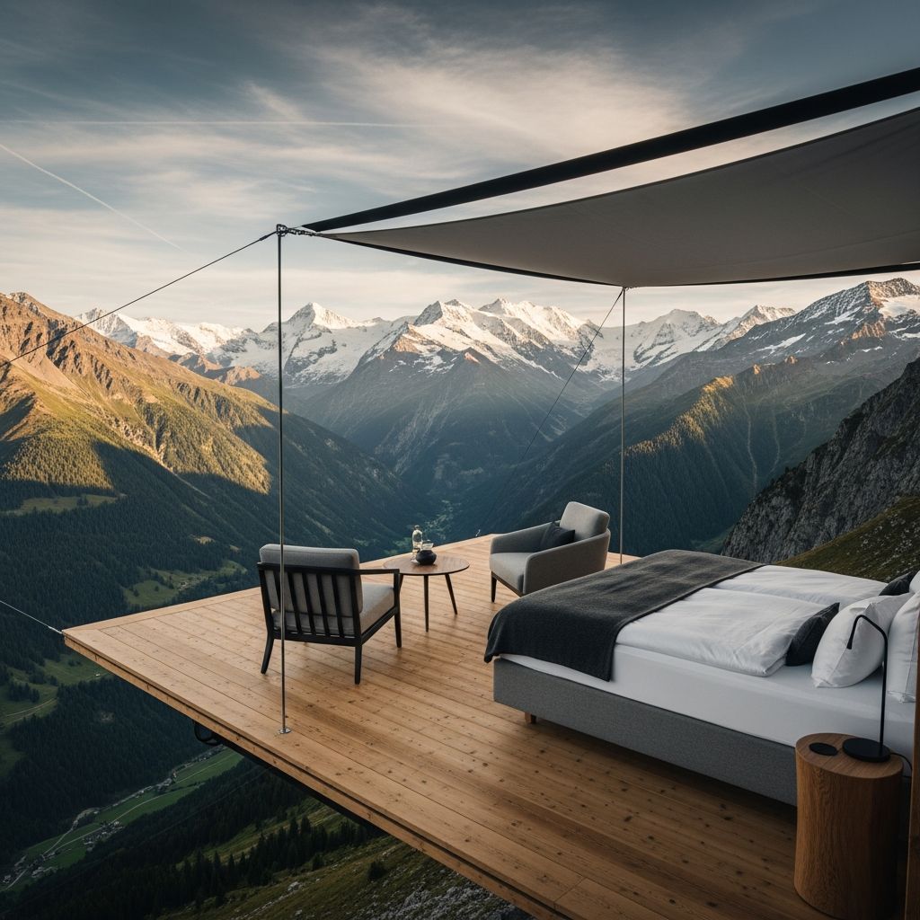 Null Stern Hotel: 7 Open-Air Locations To Sleep Under The Stars Discover the thrill of sleeping under the stars in luxury beds with panoramic Alpine views—no walls, no roof, just pure nature immersion.