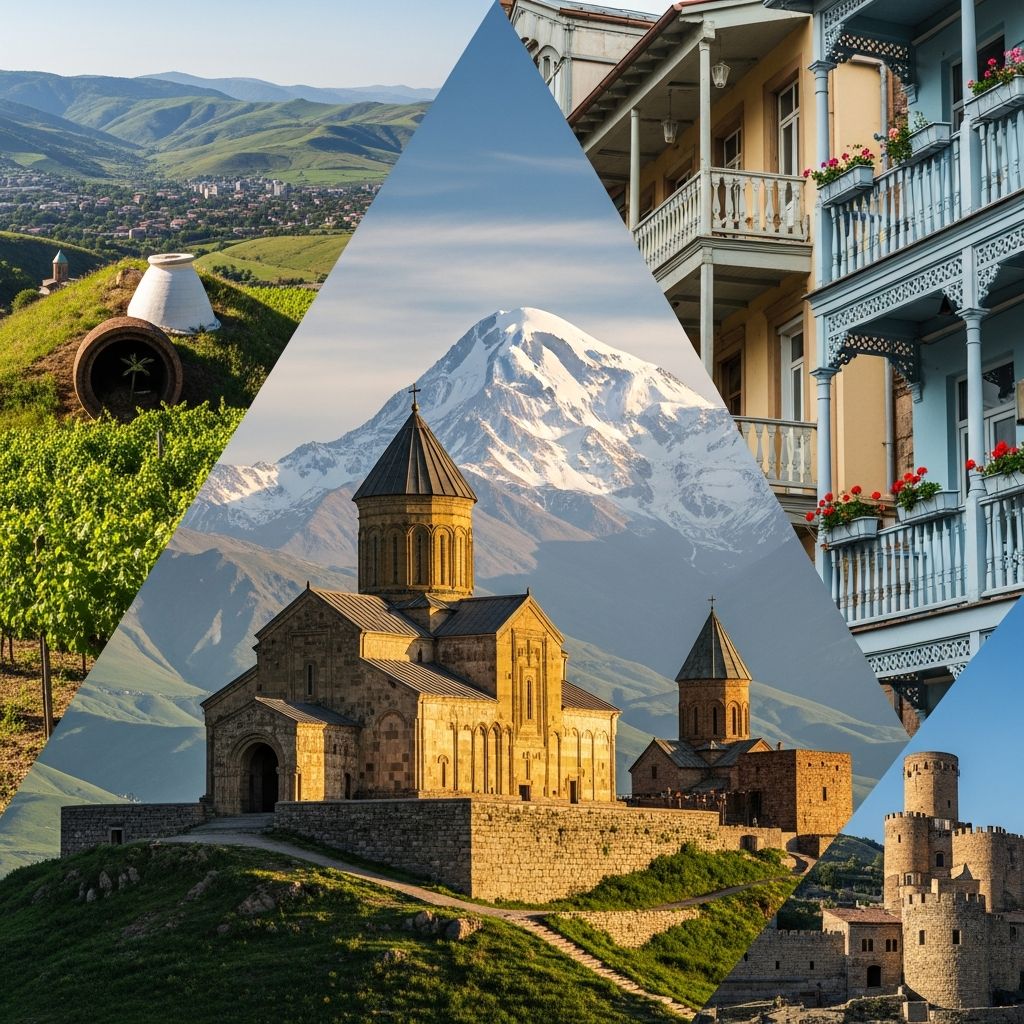 Discover the Caucasus gem: from Tbilisi's vibrant streets to Svaneti's towering peaks and Black Sea shores.