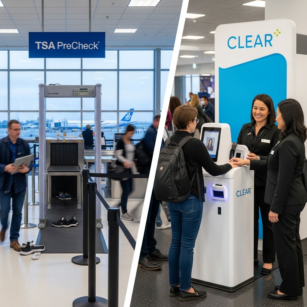 Discover how TSA PreCheck and CLEAR streamline your airport experience, compare costs, benefits, and decide which program—or both—suits your travel needs for ultimate efficiency.