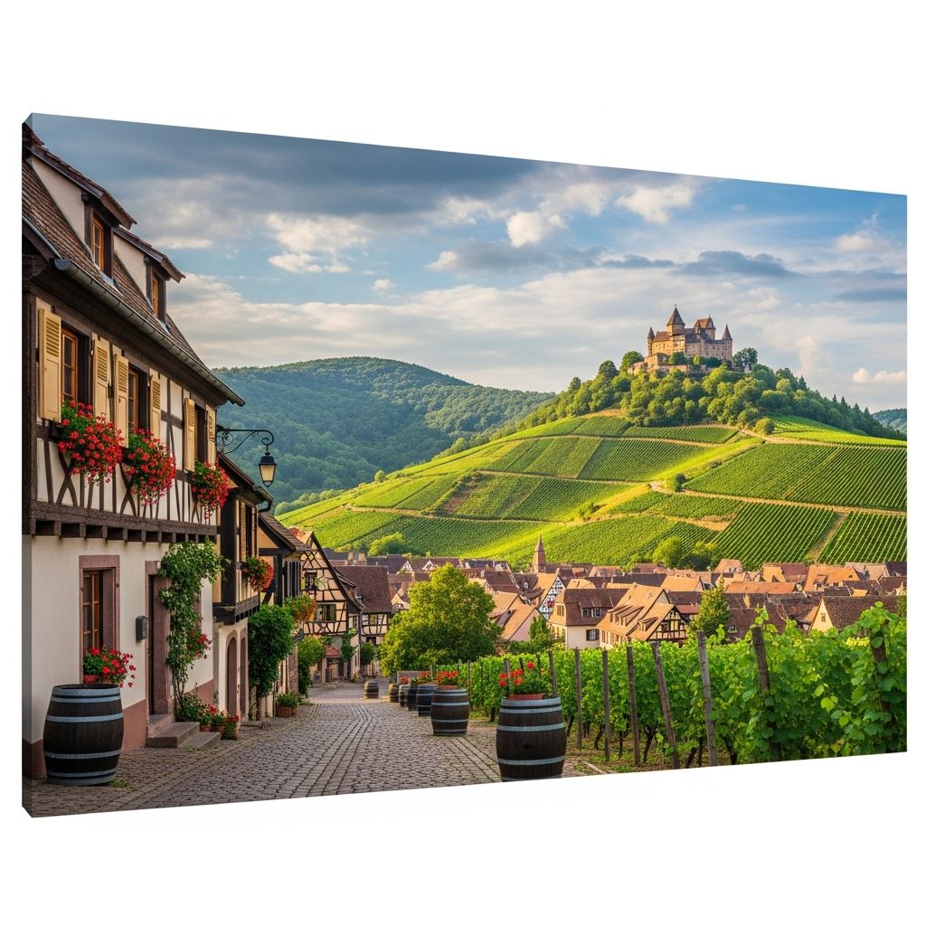 Discover the enchanting blend of French elegance and German charm in Alsace through vineyards, castles, and storybook villages.